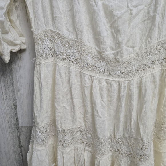 Free People Boho Off White Dress Womens Size XS - Picture 3 of 10